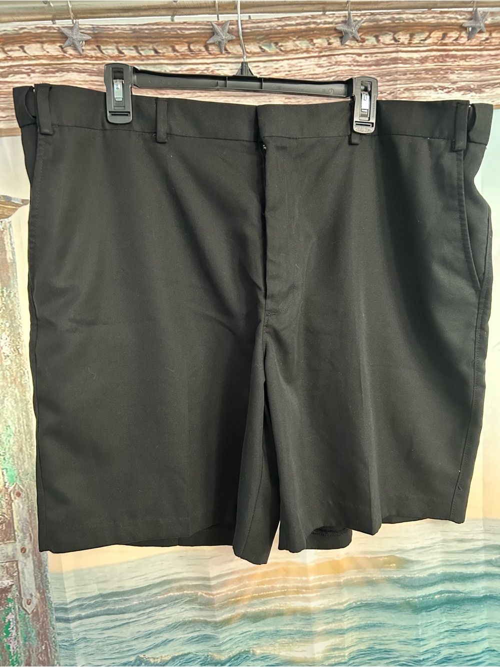 Men's Black Dress Shorts - Adjust-A-Band Size 42